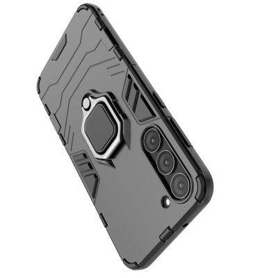 9. Ring Armor Hülle für Samsung Galaxy S23+ gepanzerte Hülle magnetischer Haltering schwarz