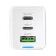 3. Wozinsky GaN 65W Ladegerät mit USB-A 2xUSB-C Anschlüssen mit 65W USB-C Kabel - Weiß