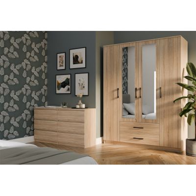 5. ROMANA KLEIDERSCHRANK 160X205 SONOMA MIT SPIEGEL