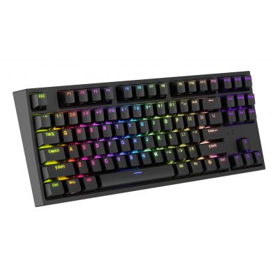 8. GENESIS THOR 404 TKL US GAMING TASTATUR RGB HINTERGRUNDBELEUCHTUNG MECHANISCH SCHWARZ KAILH BOX BRAUN