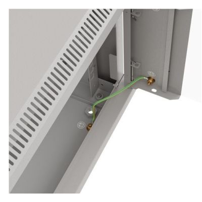 28. LANBERG Wandregalschrank 19" 4HE 540x350 GRAU GLASTÜR (Flachverpackung)