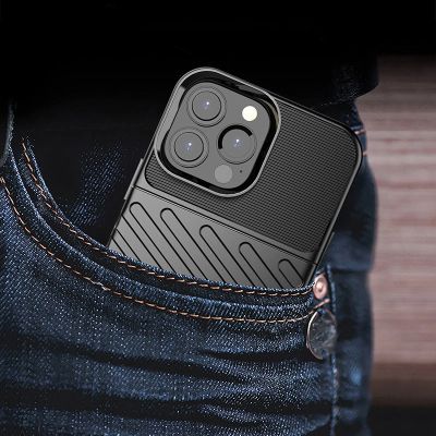 10. Thunder Case Flexibel Robuste Panzer Handyhülle TPU Schutzhülle für iPhone 13 Pro Max blau