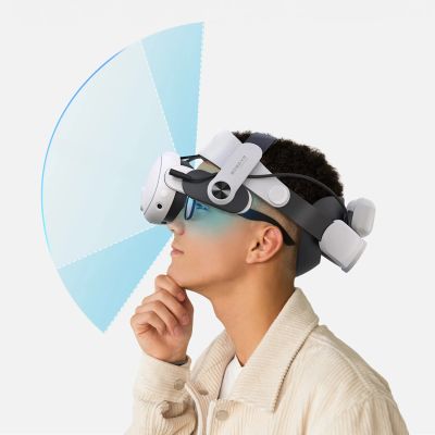 4. BoboVR M3 Pro Kopfband für Meta Quest 3 VR-Headset + BoboVR B2 Akku – Schwarz und Weiß