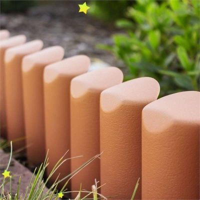 4. Garten-Palisaden-Rasenkanten 250 cm IPBO Braun