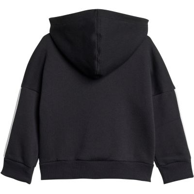 10. adidas Essentials Jogginghose mit 3 Streifen, Fleece-Hoodie, Trainingsanzug für Kinder, Schwarz JD6484