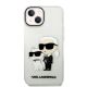 3. Karl Lagerfeld Glitzer Karl&Choupette Hülle für iPhone 14 Plus – transparent