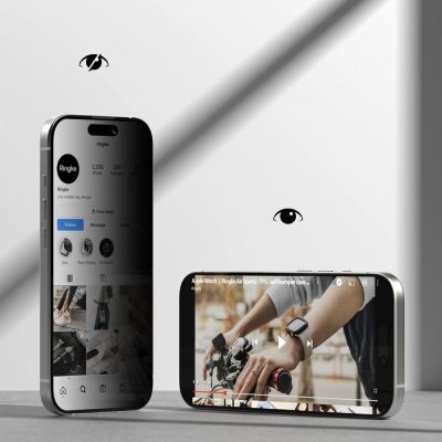 3. Ringke Easy Slide 2er-Pack Sichtschutzglas für iPhone 17 - Schwarz