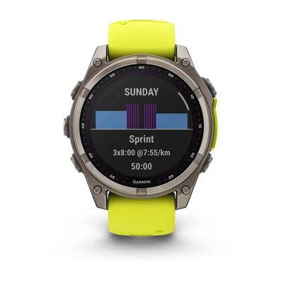 4. Garmin Fenix 8 Solar Saphirgelbe Uhr