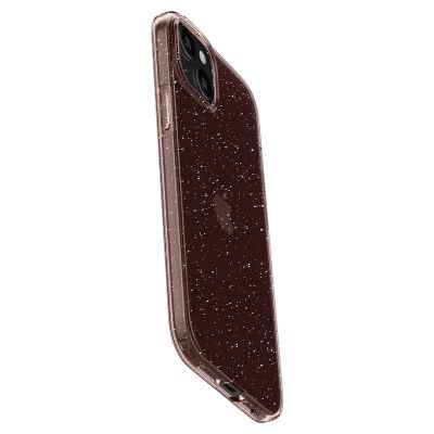 16. Spigen Liquid Crystal Glitter Hülle für iPhone 15 Plus – rosa und transparent