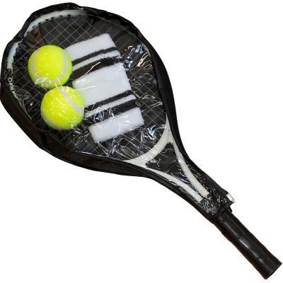 4. 4-IN-1-TENNISSET: SCHLÄGER, 2 BÄLLE, ENERO-ARMBAND-SET