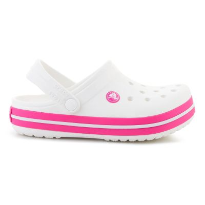 6. CROCS CROCBAND KINDER CLOG WEISS/PINK CRUSH 207006-6WU