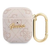 Guess 4G Script Metal Collection Case für AirPods 1 / 2 - Rosa