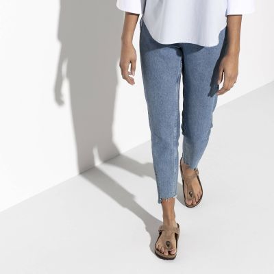 2. Birkenstock Gizeh Oiled Leather Tobacco Brown Regular Wide Damen Flip-Flops (0943811)