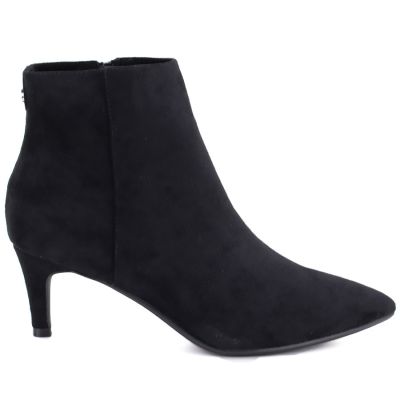 2. Gefütterte Damen-Ankle-Boots mit niedrigem Absatz, Wildleder, schwarz, Sergio Leone BT-65