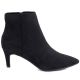 2. Gefütterte Damen-Ankle-Boots mit niedrigem Absatz, Wildleder, schwarz, Sergio Leone BT-65