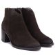4. Damen-Ankle-Boots aus Leder mit Blockabsatz, Wildleder, Schokoladenbraun, Campbell JE19473
