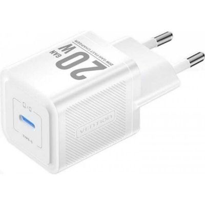 2. Vention USB-C 20 W GaN-Ladegerät, weiß
