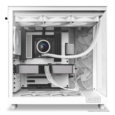 10. NZXT H6 FLOW MIDI-TOWER-COMPUTERGEHÄUSE MIT FENSTER, WEISS