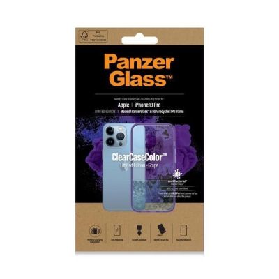 6. PanzerGlass ClearCase antibakterielle, in Militärqualität zertifizierte Hülle für iPhone 13 Pro – transparentes Lila