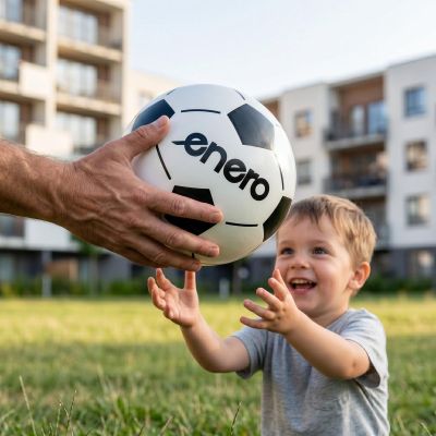5. Vinyl-Fußball Marienkäfer Schwarz-Weiß 23 cm 85 g Enero