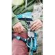 7. Edelrid 737930106020 Kletterkarabiner, Verschluss mit Verriegelung, D-Form, Blau, Silber, 6 Stück