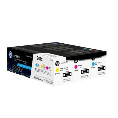 73. HP 201X 3er-Pack Original LaserJet XL Tonerkartuschen, Cyan/Magenta/Gelb