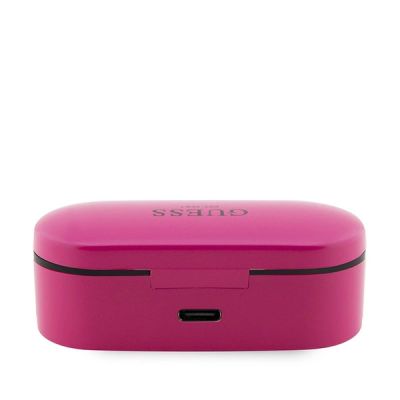3. Guess GUTWST31EM TWS Bluetooth-Kopfhörer + magentafarbene Dockingstation
