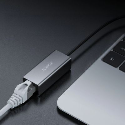 9. Orico XC-R45-V1 USB-C auf RJ45 Gigabit-Ethernet-Netzwerkadapter (1 Gbit/s) – Schwarz