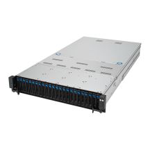 Asus Rack-Plattform (2U) RS720A-E12-RS24U AMD Epyc 9004 (24x NVMe, 2x M.2, 3x GPU, 2x 10Gbe, IPMI, 1+1 2600W)