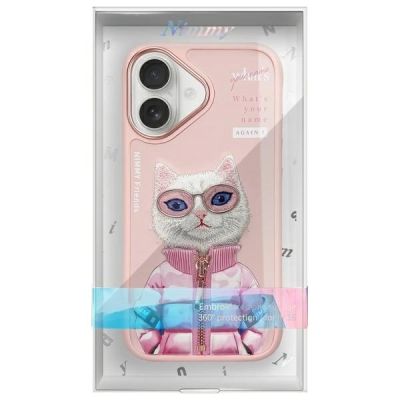 12. Nimmy Cool&Cute 2.0 Katzenhülle für iPhone 16 - Rosa