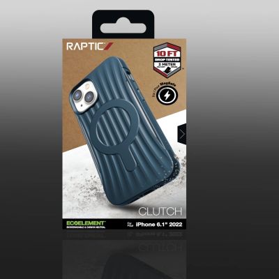 6. Raptic X-Doria Clutch Case iPhone 14 mit MagSafe Backcover blau