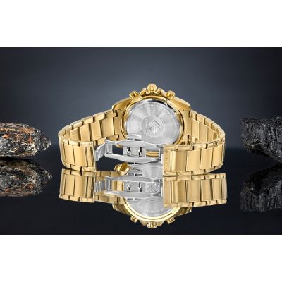 6. Giewont Herrenuhr Chronograph Saphir Gold Blau GW3970-B6