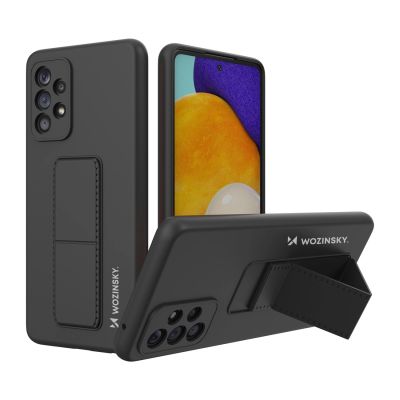 Wozinsky Kickstand Case Silikonhülle mit Ständer für Samsung Galaxy A73 schwarz