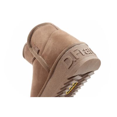 7. D.Franklin Damen Winter Schneestiefel Modische Fell gefütterte Braune Stiefeletten