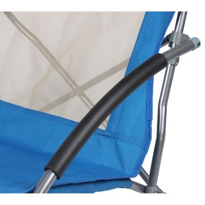 17. Strandstuhl mit Armlehnen, 55 x 58 x 64 cm, zusammenklappbar, blau