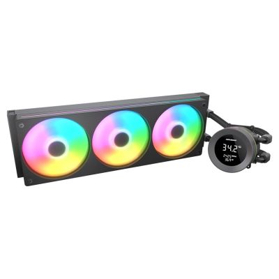 2. COUGAR CGR-PSDVARGB-B-360 All-in-One-Flüssigkeitskühler für Prozessoren, 12 cm, Schwarz