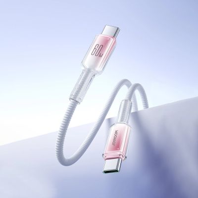 10. Joyroom S-A42 Crystal-Clear Series 60W USB-C – USB-C-Kabel 1,2 m – Weiß