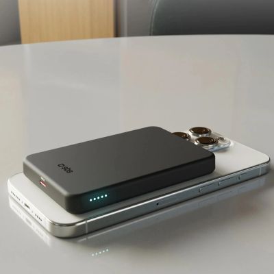 6. SBS Mag Power Qi2 5000 mAh Powerbank kompatibel mit MagSafe - Schwarz