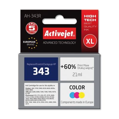 Activejet AH-343R Tinte (ersetzt HP 343 C8766EE; Premium; 21 ml; Farbe)