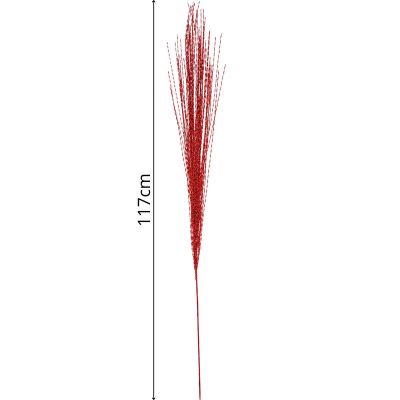 14. Dekorativer Zweig 117 cm Rot