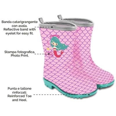 7. Perletti Mermaid Regenstiefel für Mädchen