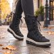 8. Wasserfeste Damen-Schneestiefel mit dicker Sohle, schwarz, Rieker Y6380-00