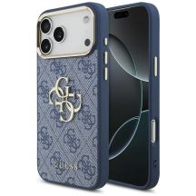 Guess 4G Big 4G Classic Logo Hülle für iPhone 18 Pro Max / 17 Pro Max – Blau und Gold