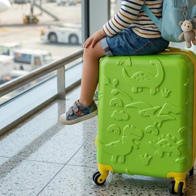 12. PROWORLD KINDER-REISEKOFFER 18 ZOLL - GRÜN (DINO)