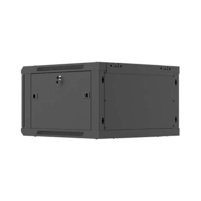 3. Lanberg 19" 6U 600x600 schwarzer Wandschrank mit perforierten Türen (flach verpackt)