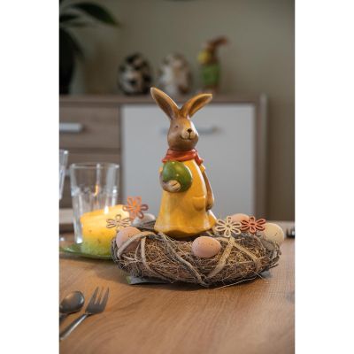 33. Dekorativer Kranz, grau, Durchmesser 24 cm