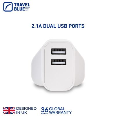 3. TRAVEL BLUE NETZLADEGERÄT 2 USB UK