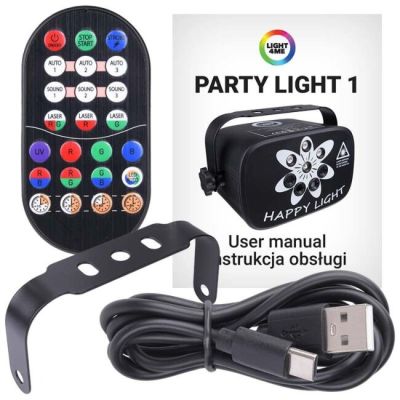 4. LIGHT4ME PARTY LIGHT 1 – LED-Effekt, Disco-Laser-UV-Beleuchtung