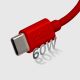 7. SBS TECABLETISSUETCCR USB-C – USB-C-Kabel 1,5 m 60 W geflochten – rot