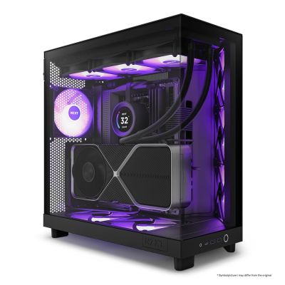 16. NZXT H6 FLOW RGB MIDI-TOWER-COMPUTERGEHÄUSE MIT FENSTER, SCHWARZ